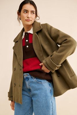Samsøe Samsøe Safalla Wool Blend Double Breasted Jacket