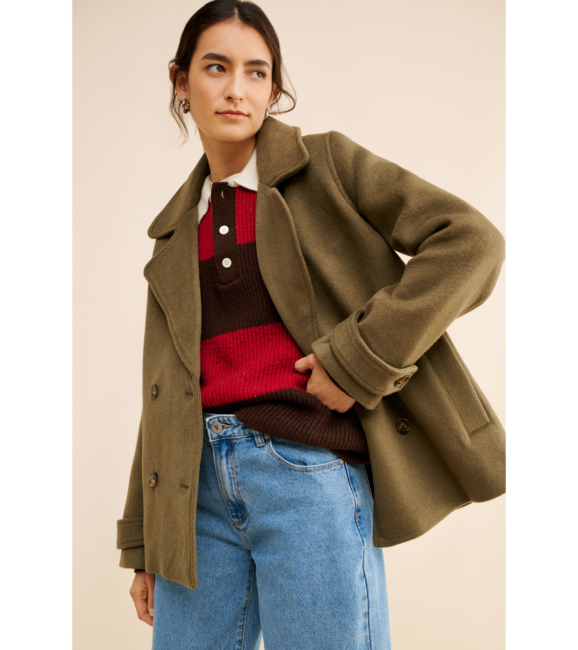 Safalla Wool Blend Double Breasted Jacket - Image 1