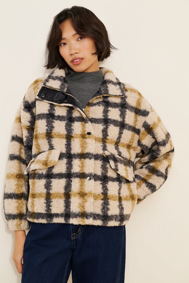 See U Soon Plaid Sherpa Coat #1