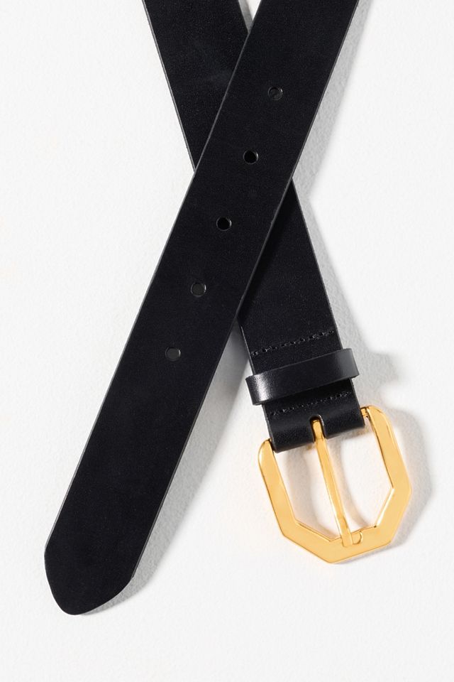 By Anthropologie Geo Hammered Buckle Belt #1
