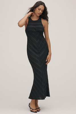 pink and green maxi dress & Striped Smocked Striped Dress from Zara Bloom in style with Color:Black-NAC2481 autumn wedding guest dresses
