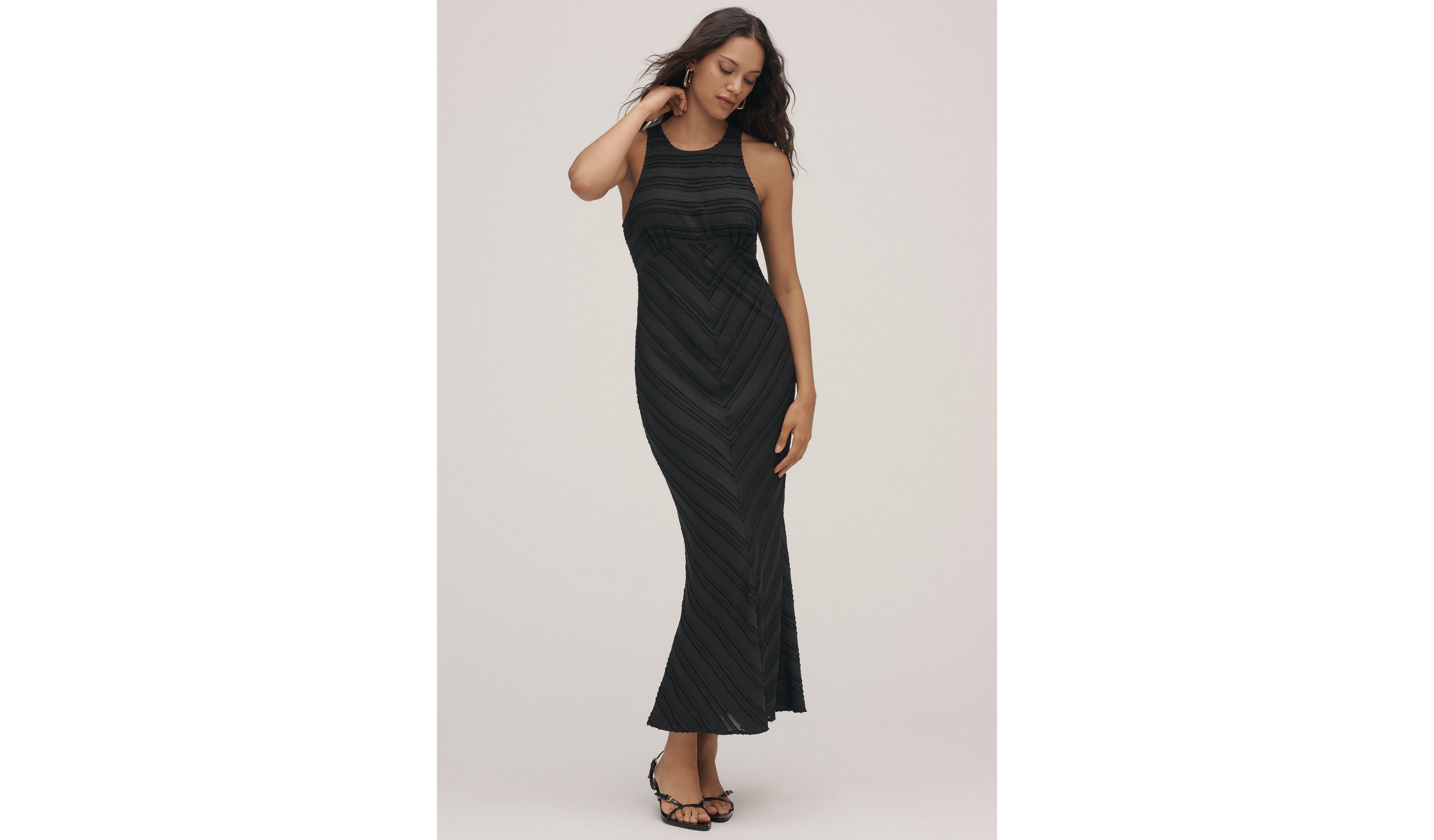 Maeve Textured Slip Midi Dress