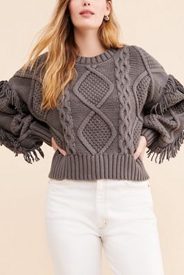 Line + Dot Jasper Fringe Sweater