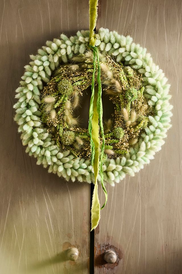 Garden Greens Dried Wreath #1
