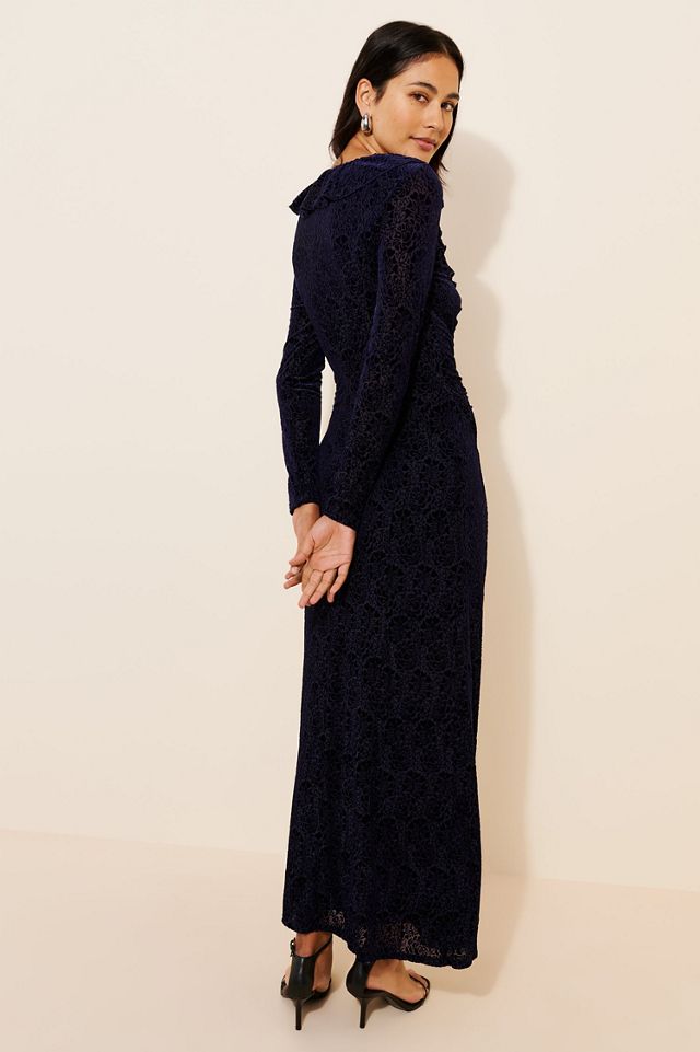 Velvet Ruched Maxi Dress #2