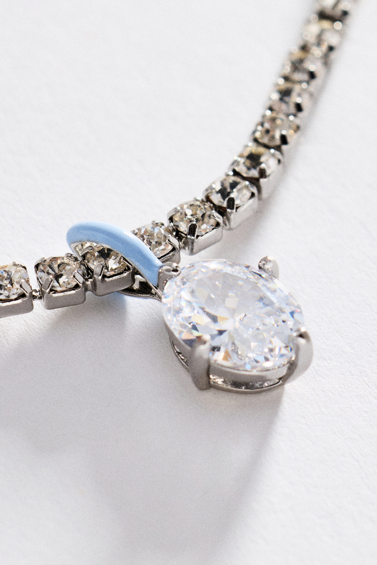 Pop-Color Crystal Pendant Necklace