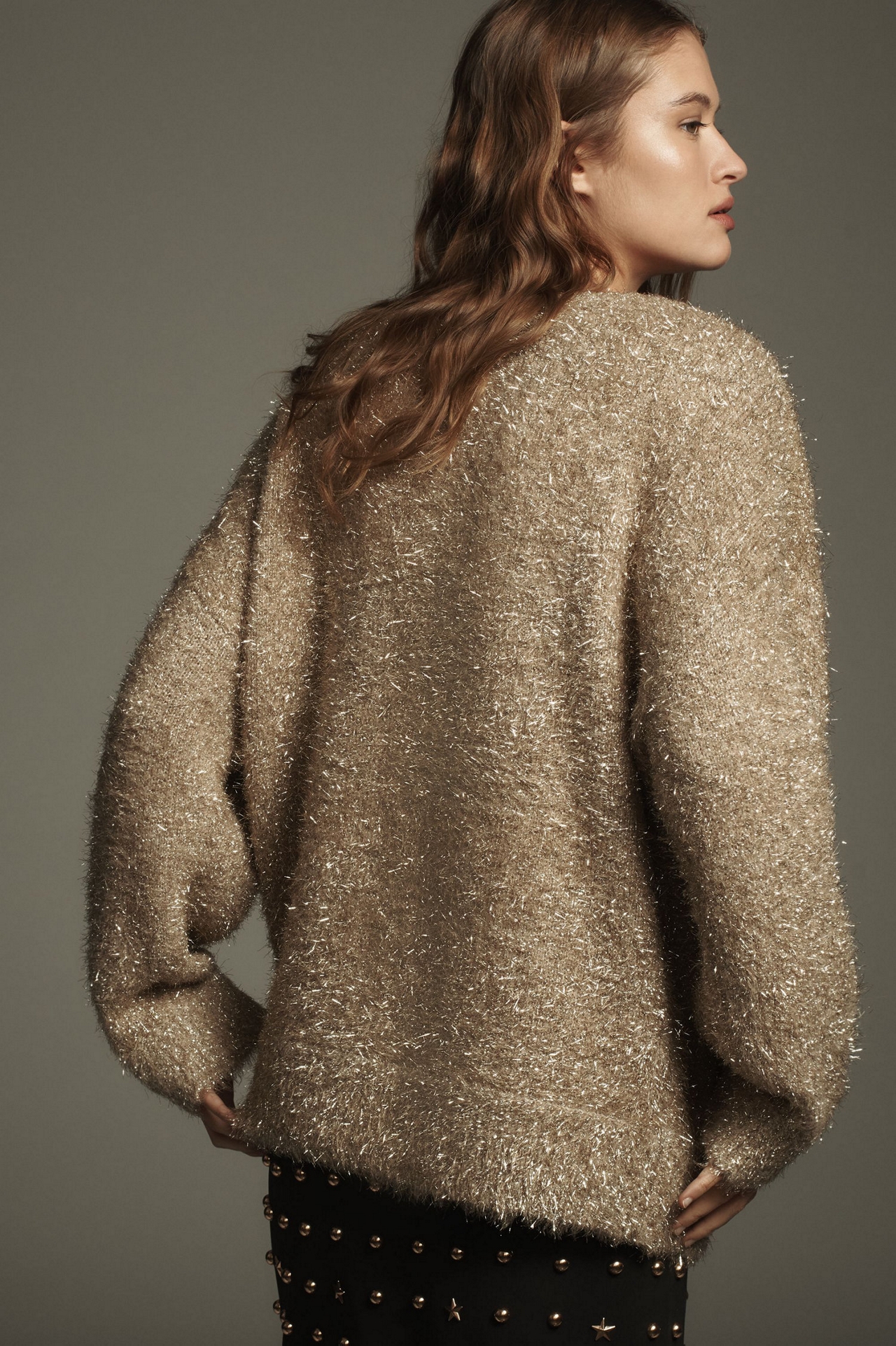 Pilcro Oversized Shimmer Sweater