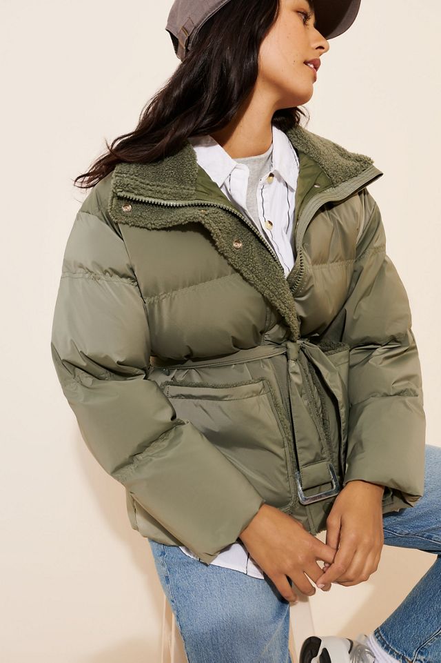 Line + Dot Belted Puffer Jacket #2