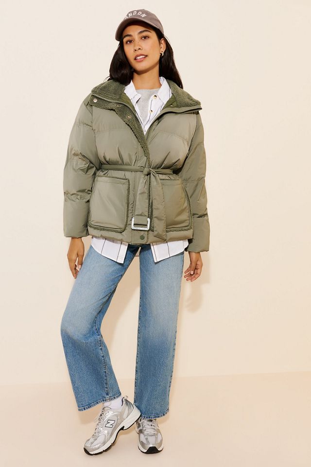 Line + Dot Belted Puffer Jacket #4