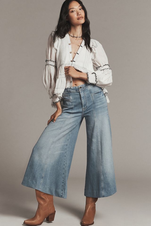 Pilcro Grassland Mid-Rise Wide-Leg Crop Jeans #3