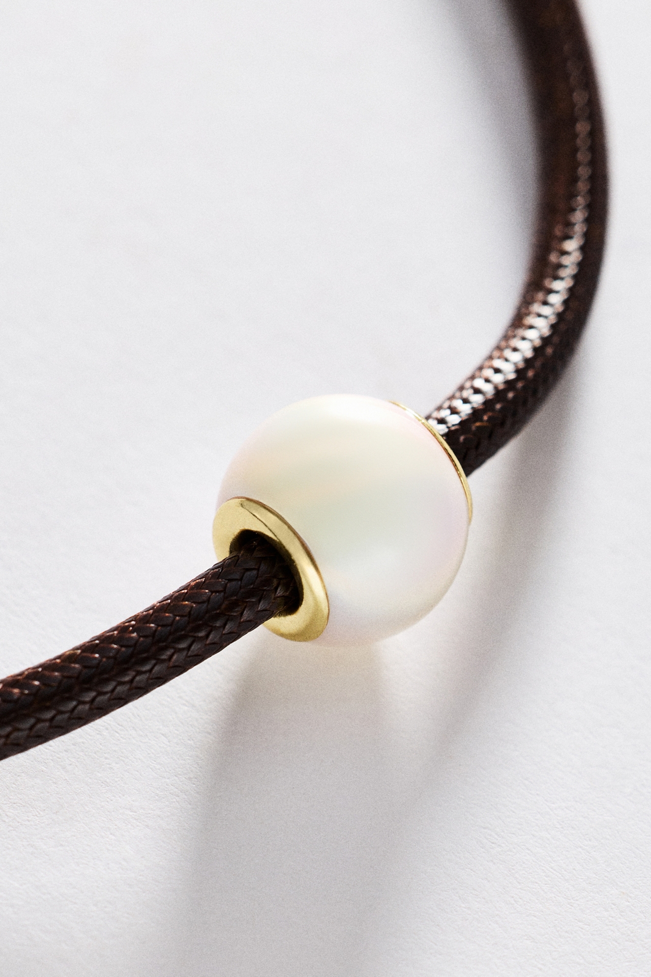 Cord Necklace with Pearl