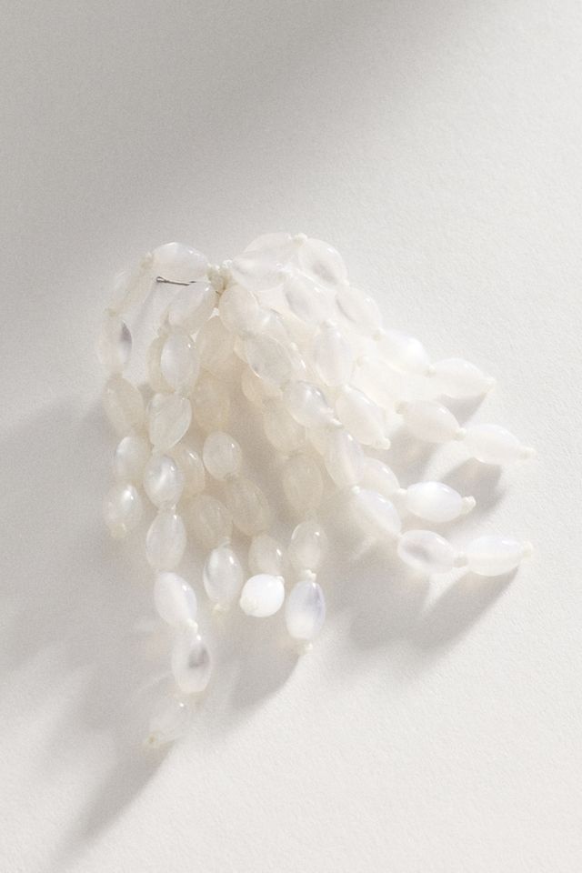 By Anthropologie Beaded Fringe Statement Earrings #1