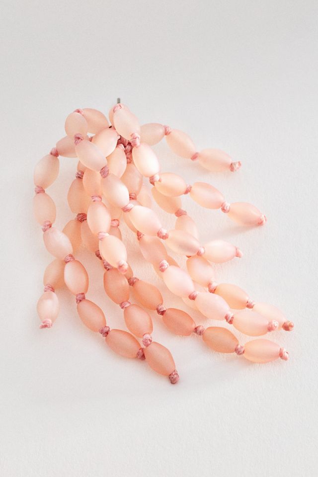 By Anthropologie Beaded Fringe Statement Earrings #1