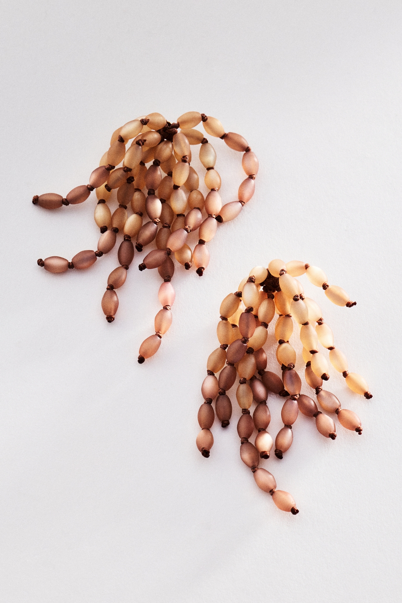 Beaded Fringe Statement Earrings