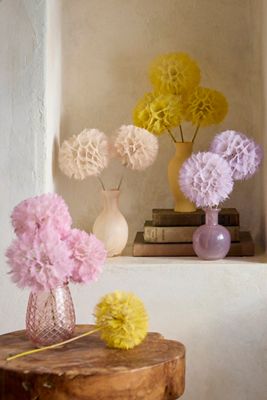 Crafted Botanical Pastel Dandelion Stems, Set of 5