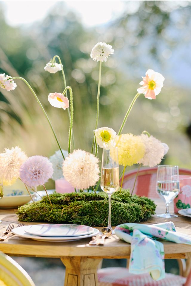 Crafted Botanical Pastel Dandelion Stems, Set of 5 #3