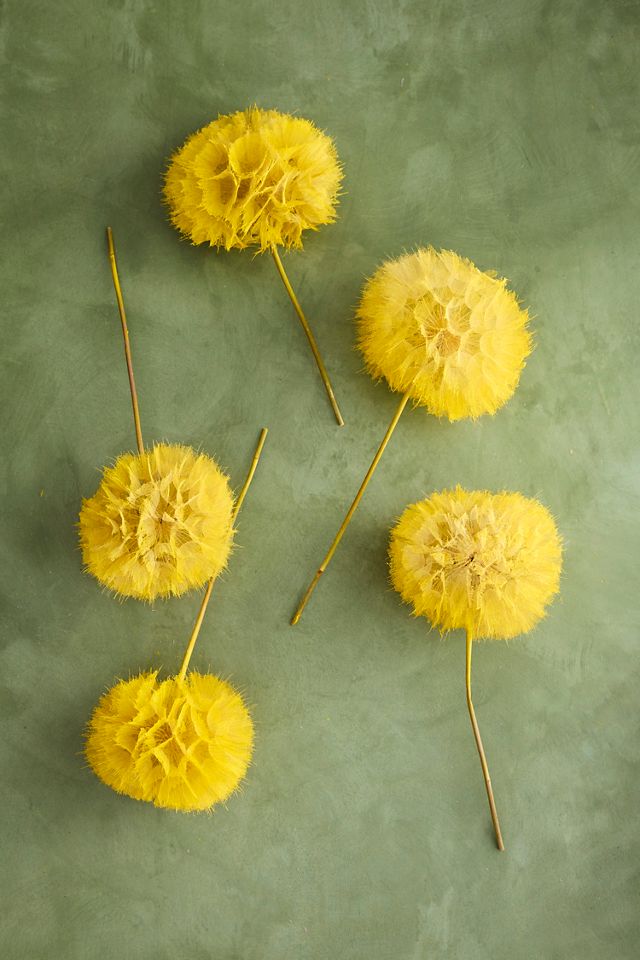 Crafted Botanical Pastel Dandelion Stems, Set of 5 #1