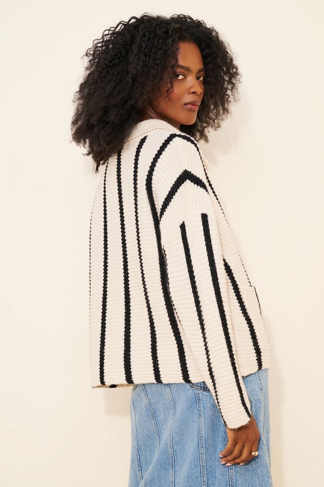 Little Lies Maddie Stripe Wool Blend Cardigan #1