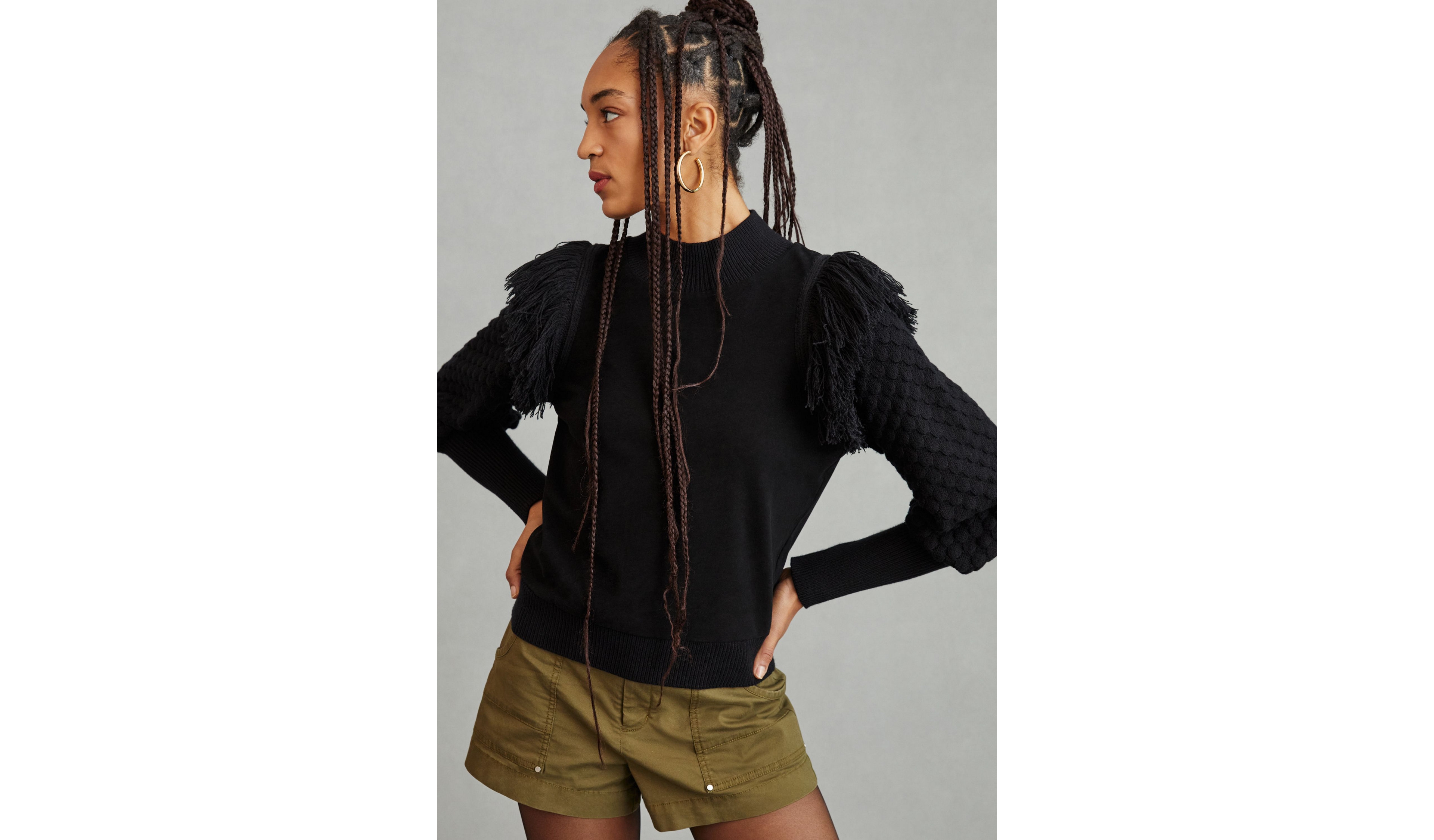 Dolan Fringed Knit Sweater