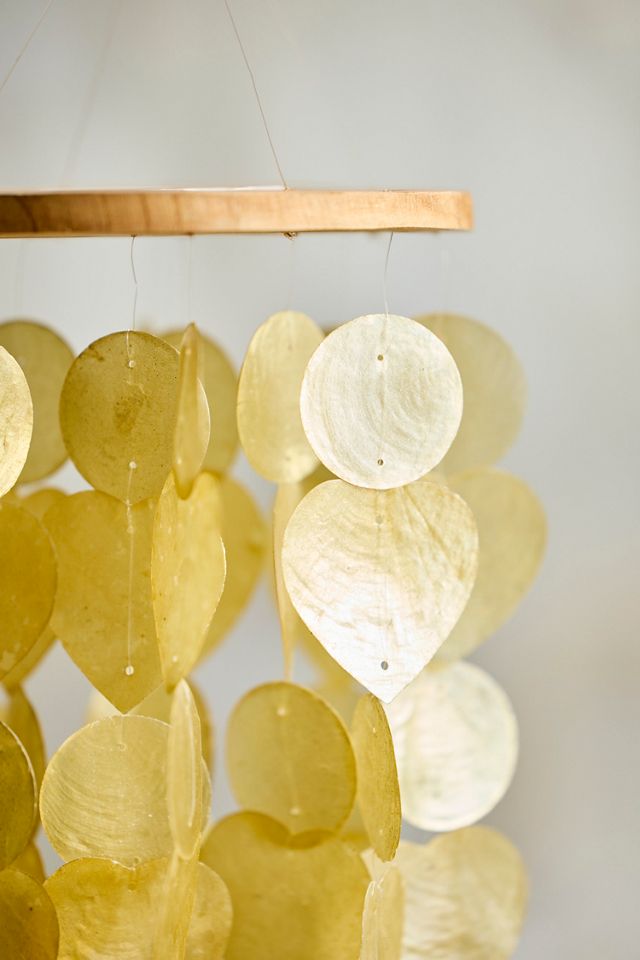 Shell Disk Chandelier, Yellow #1