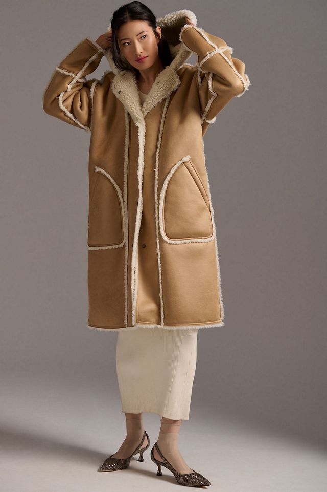Pilcro Hooded Sherpa Coat #1