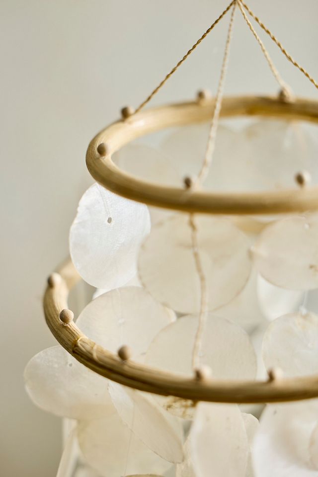 Shell Disk Chandelier, White #1