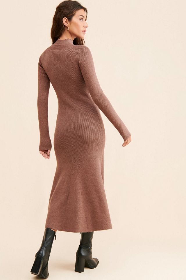 ASTR the Label Mock Neck Knit Midi Dress #1