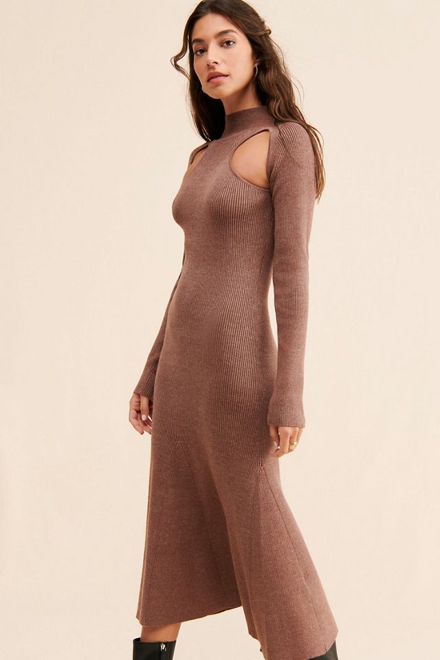 ASTR the Label Mock Neck Knit Midi Dress #4