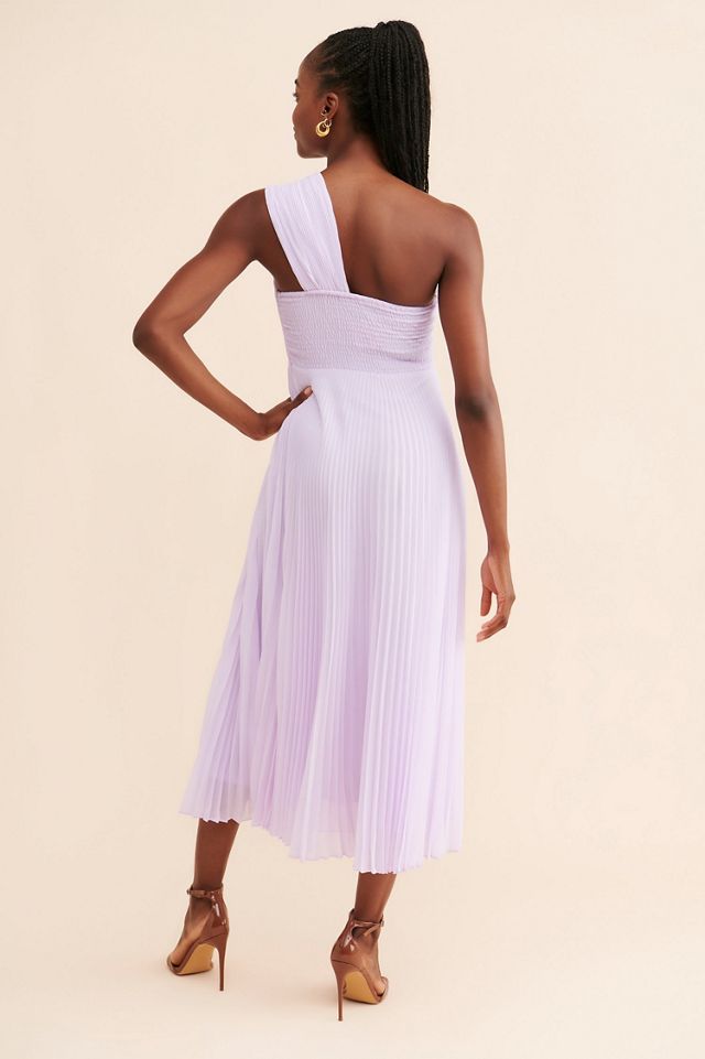 Vineet Bahl Pleated Lace Midi Dress #1