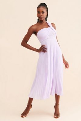 Vineet Bahl Pleated Lace Midi Dress