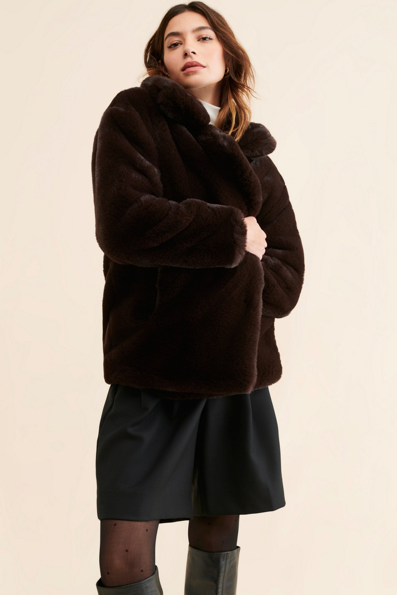 [BLANKNYC] Americano Faux Fur Coat