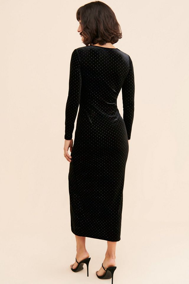 Saylor Cecilie Velvet Midi Dress #3