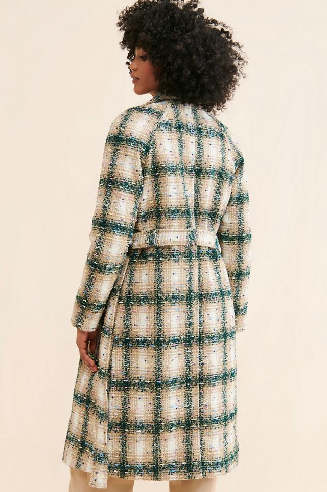 Avec Les Filles Plaid Tweed Coat #4