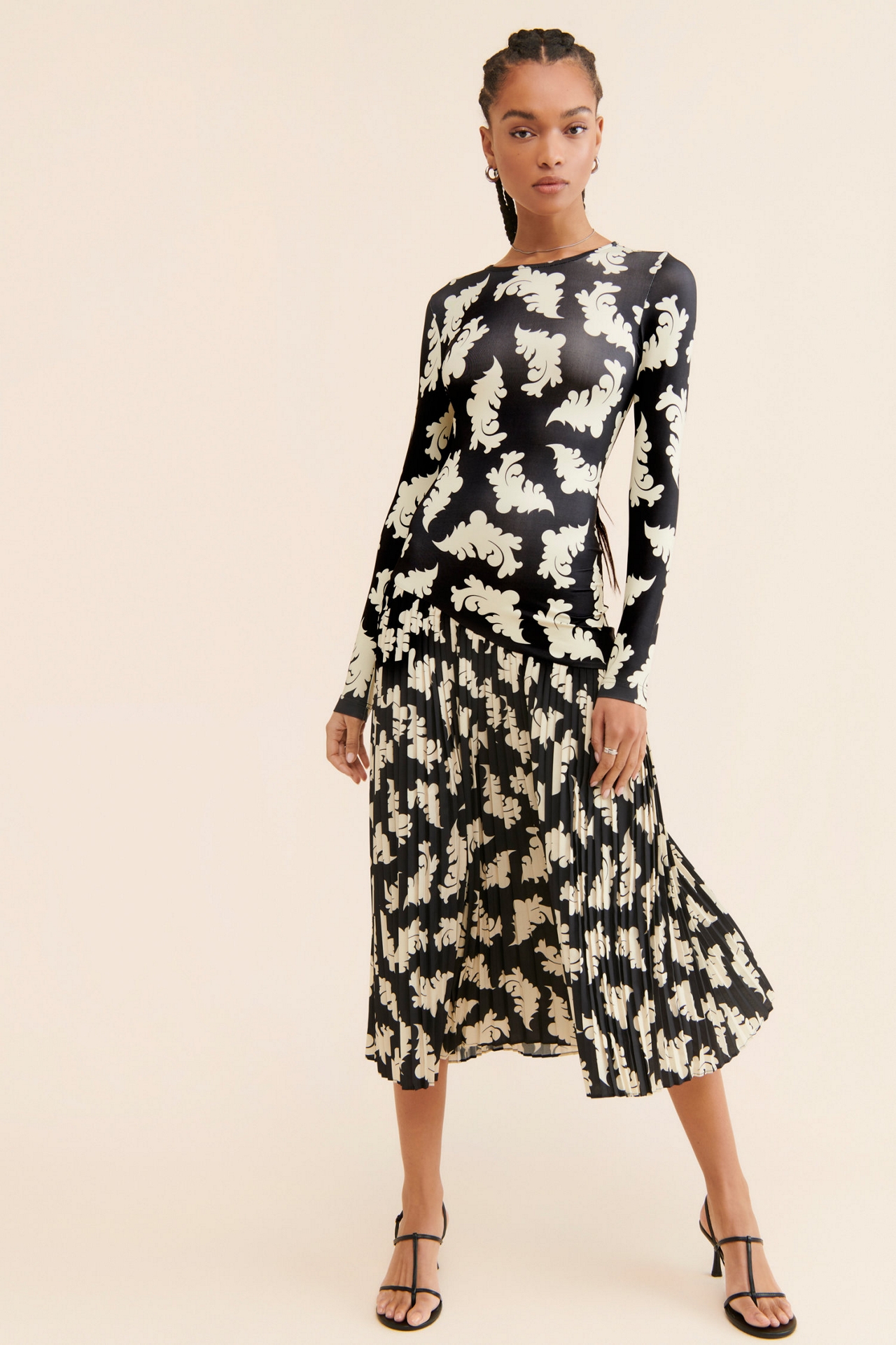 Dhruv Kapoor Printed Pleated Midi Dress