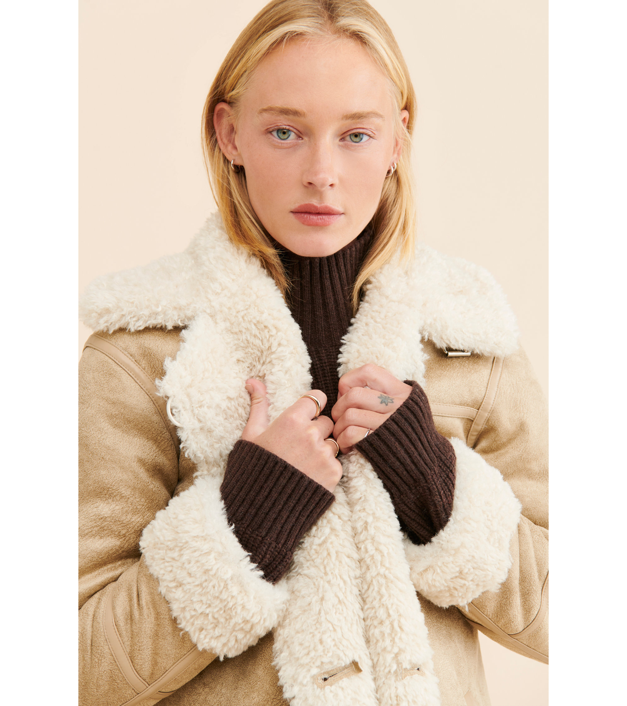 Faux Shearling Jacket — Image 4