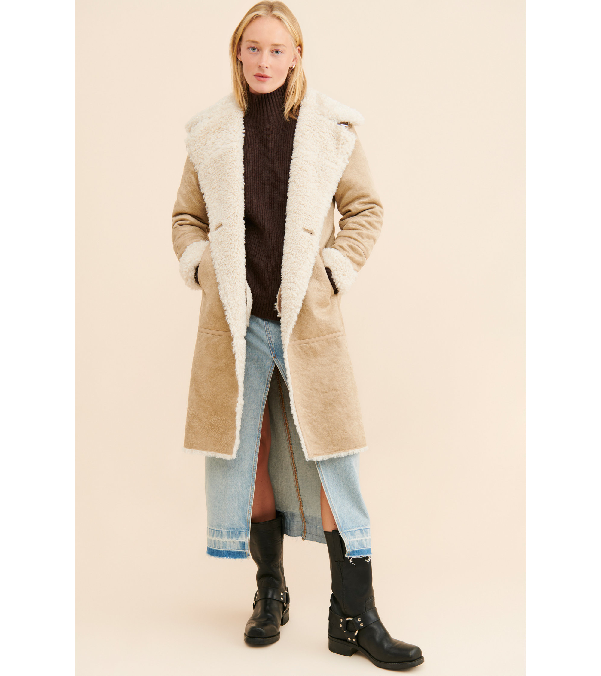 Faux Shearling Jacket — Image 3