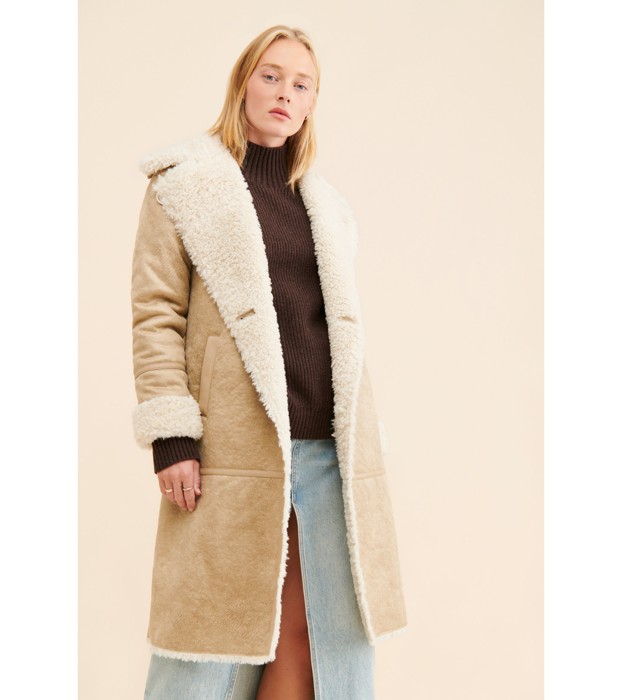 Faux Shearling Jacket — Image 5