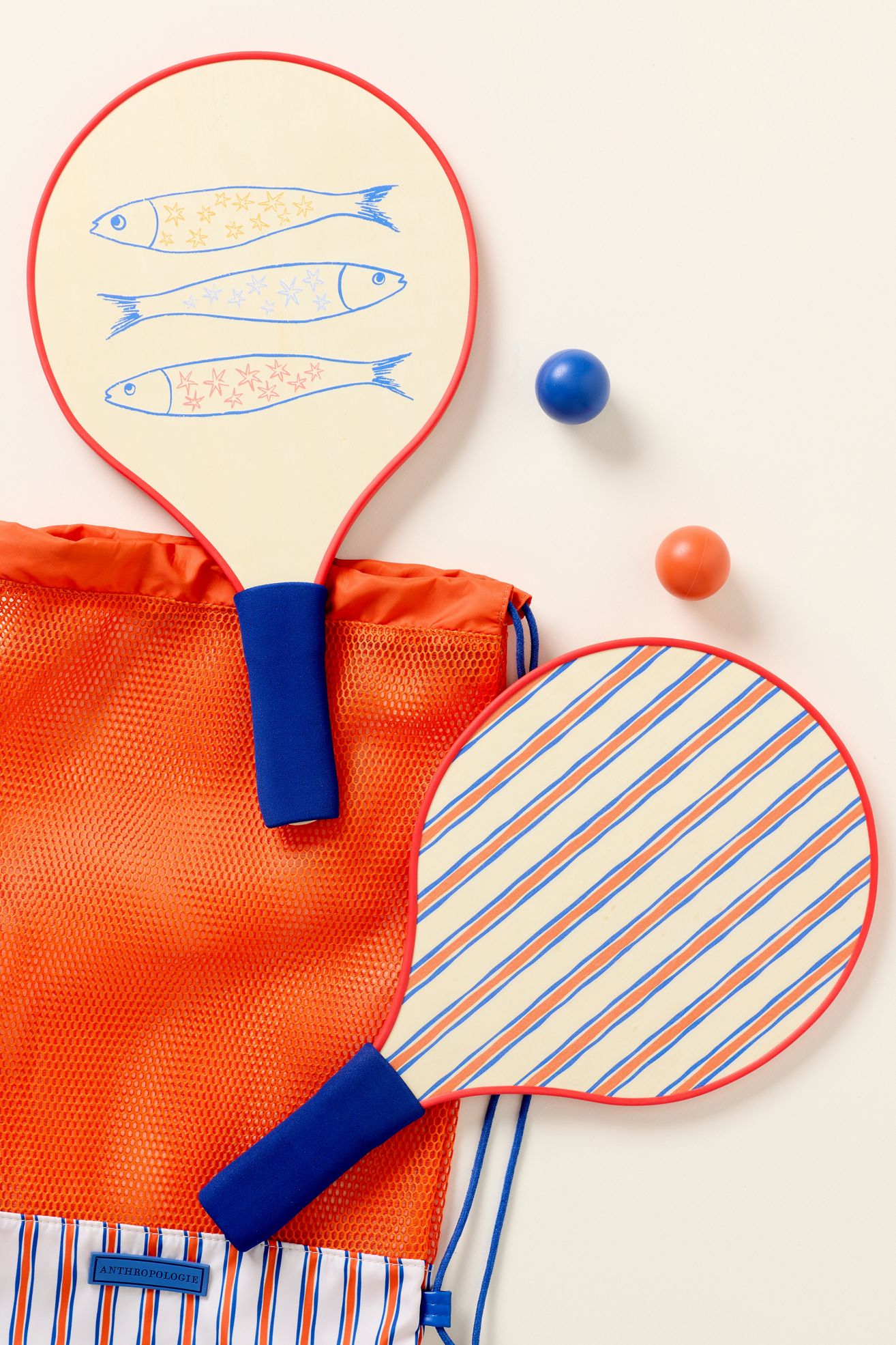 Anthropologie Beach Paddle Set - Tangerine, One Size