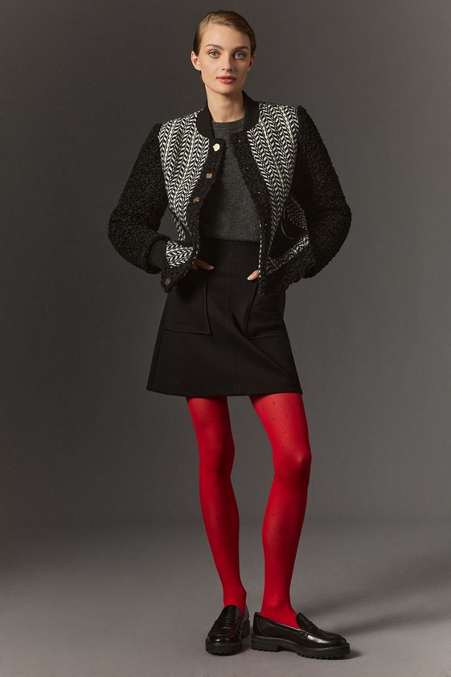 Avec Les Filles Tweed Sherpa Mix Jacket #1