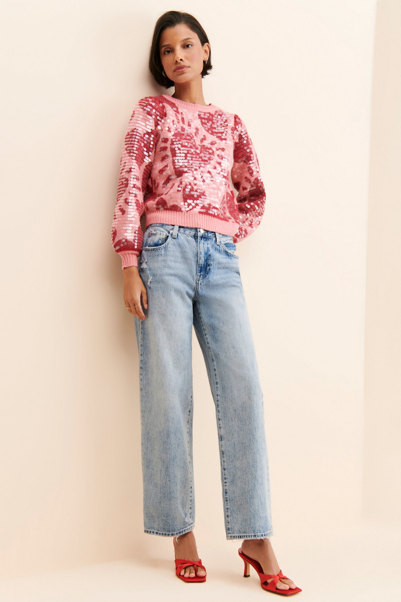 FARM Rio Sequins Knit Sweater