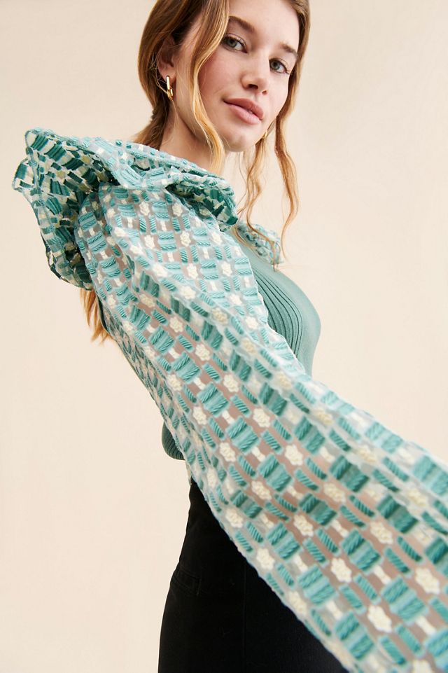 Flat White Mixed Media Pullover #3