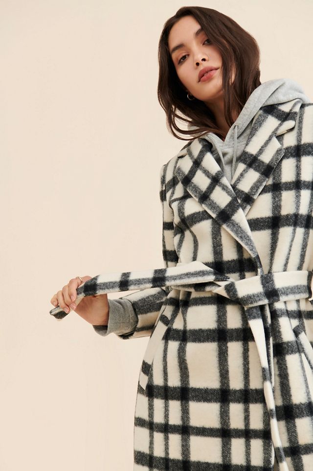 Hutch Plaid Tie-Front Overcoat #4