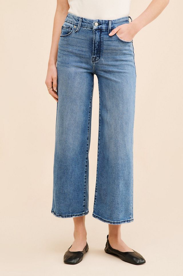 Good American Good Waist Palazzo Crop Jeans #2