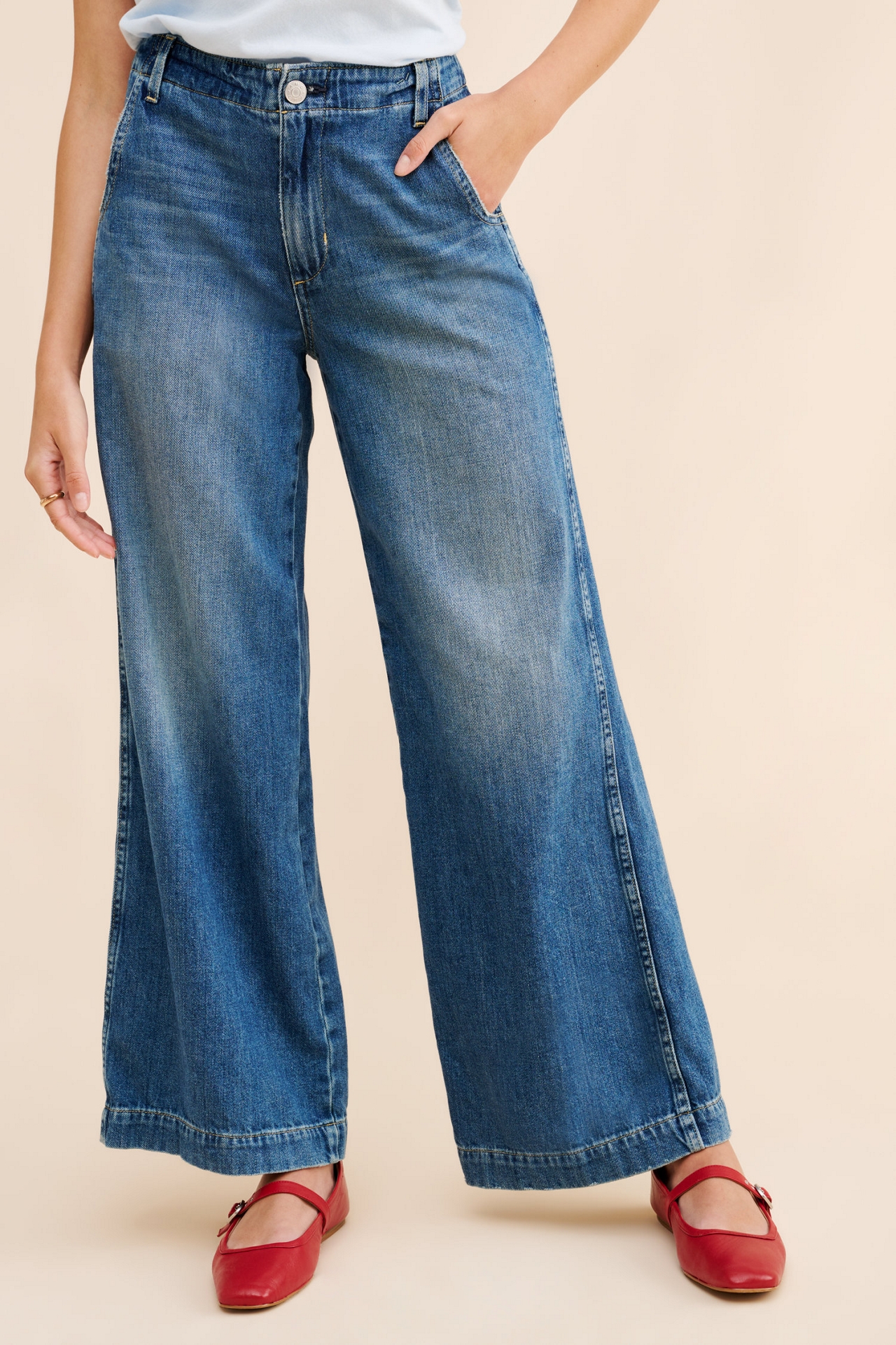 AMO Edith Wide Leg Trouser Jeans