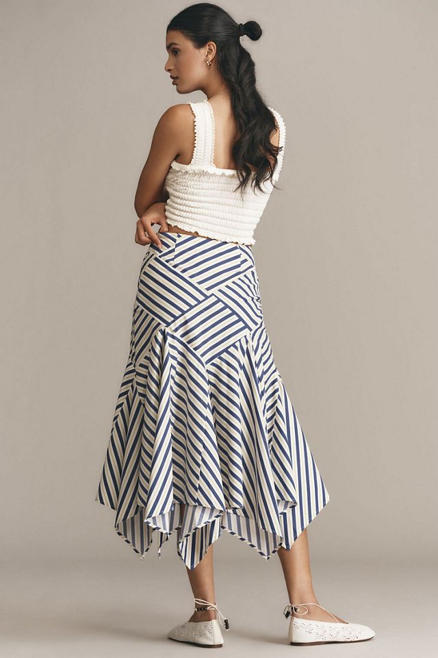 Reworked Menswear Handkerchief Midi Skirt #1