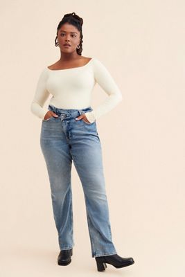 Good American Good 90's Cross Waist Jeans