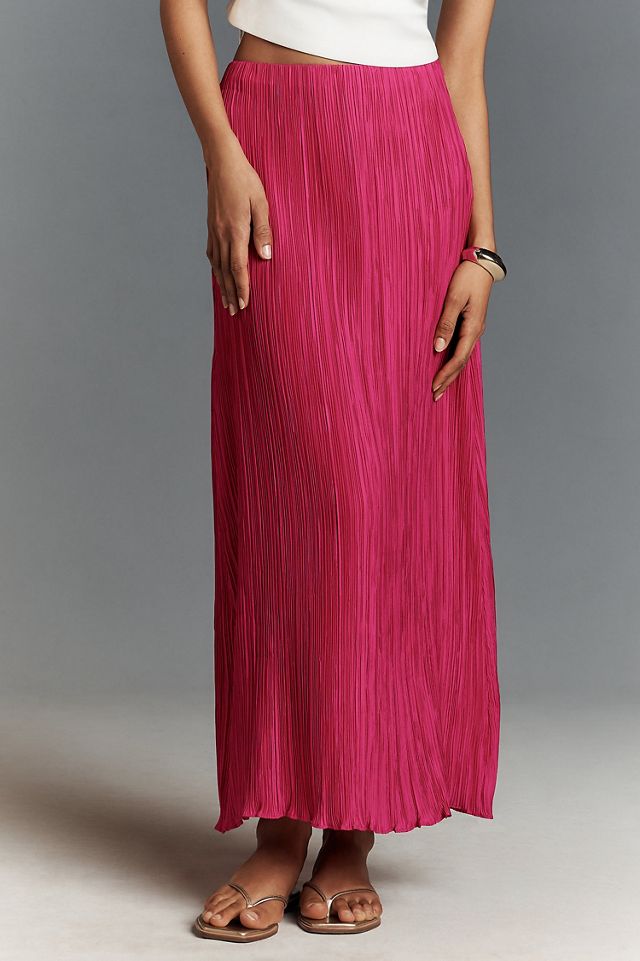 The Tilda Maxi Slip Skirt: Plisse Edition #1