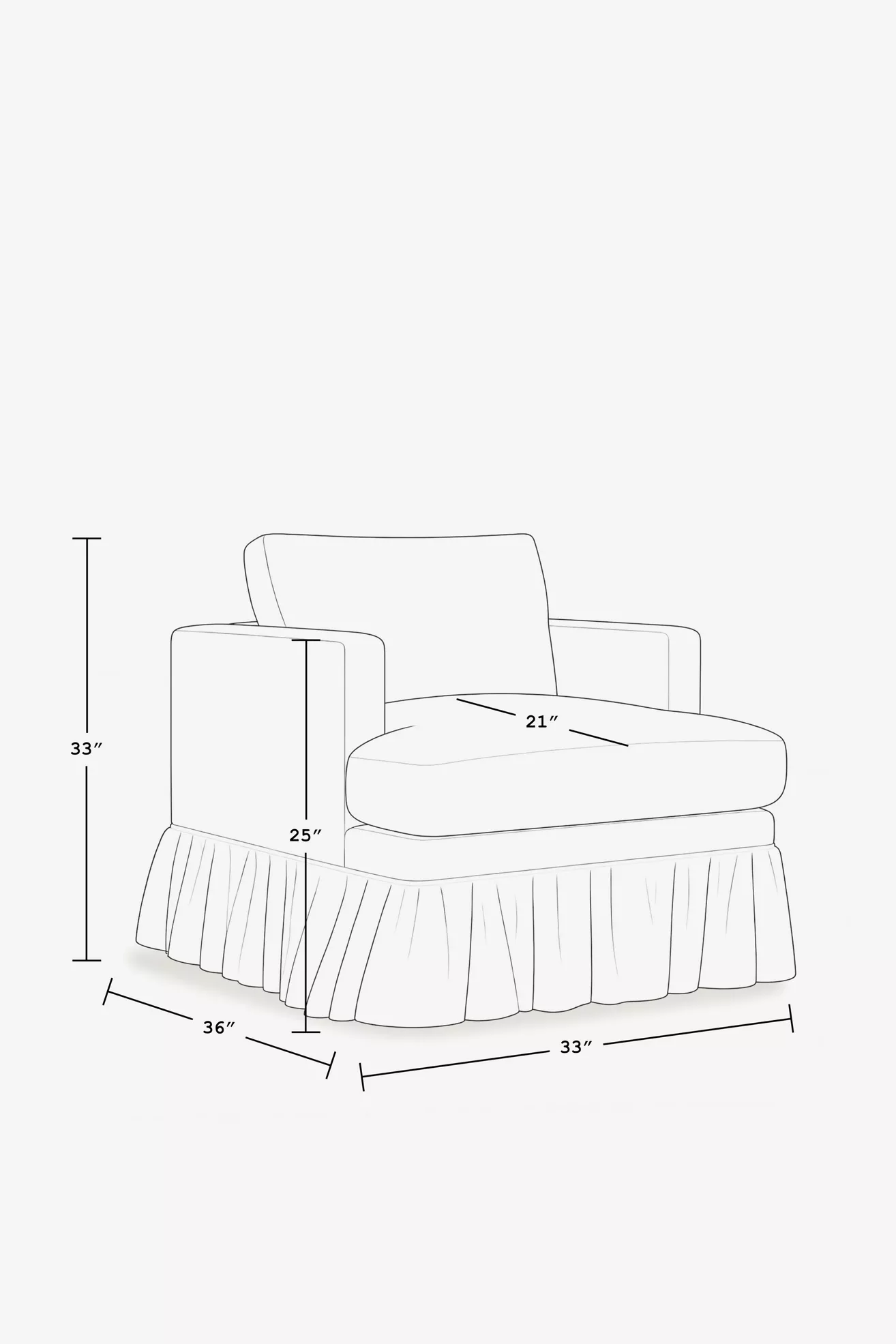 Bowen Ruffle Chair - thumbnail 7