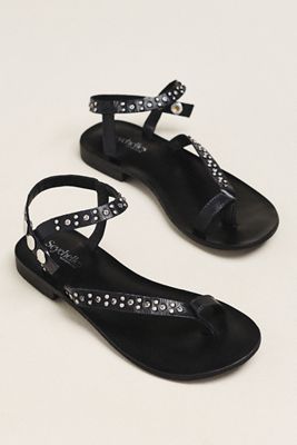 Seychelles Sunday Funday Studded T-Strap Sandals | Anthropologie