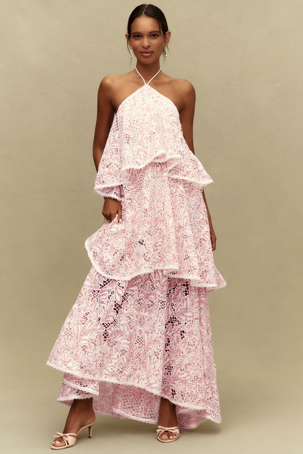 Elliatt Valencia Tiered Halter Gown